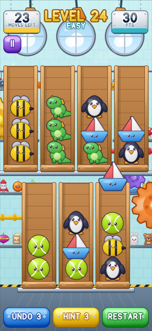 Toybin Sort on iPhone
