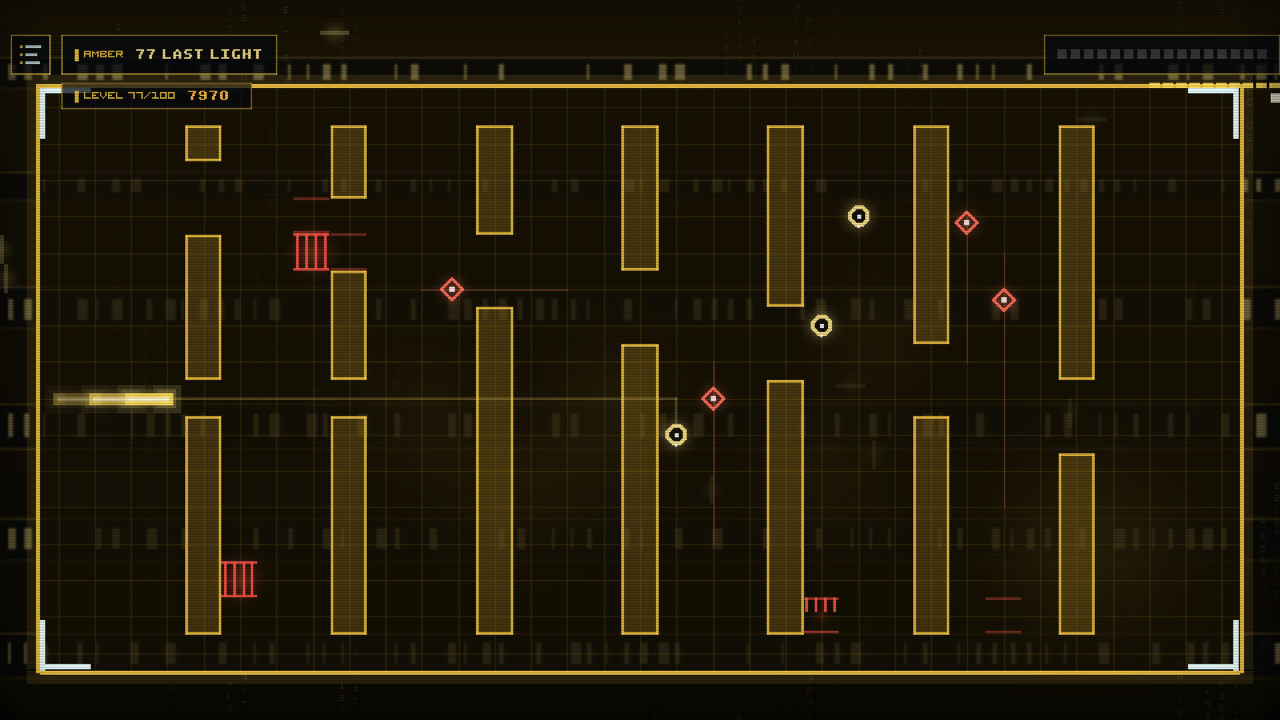 Sector AMBER — every sector repaints the whole screen
