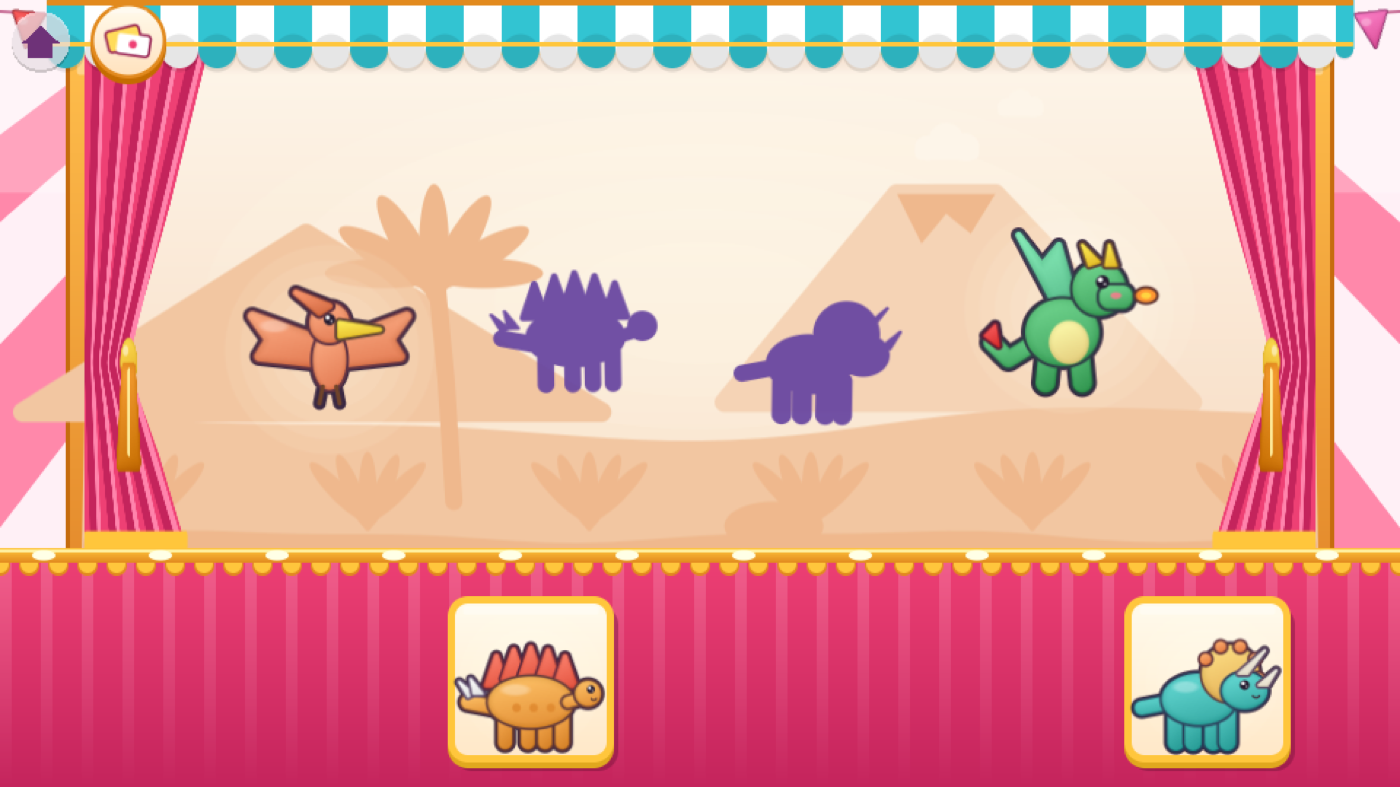 The dinosaur show in progress.