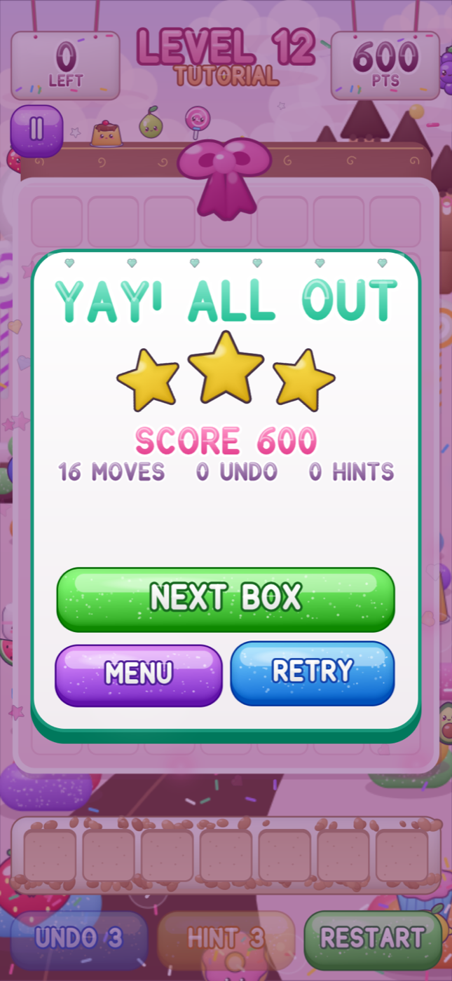 Box cleared: three stars