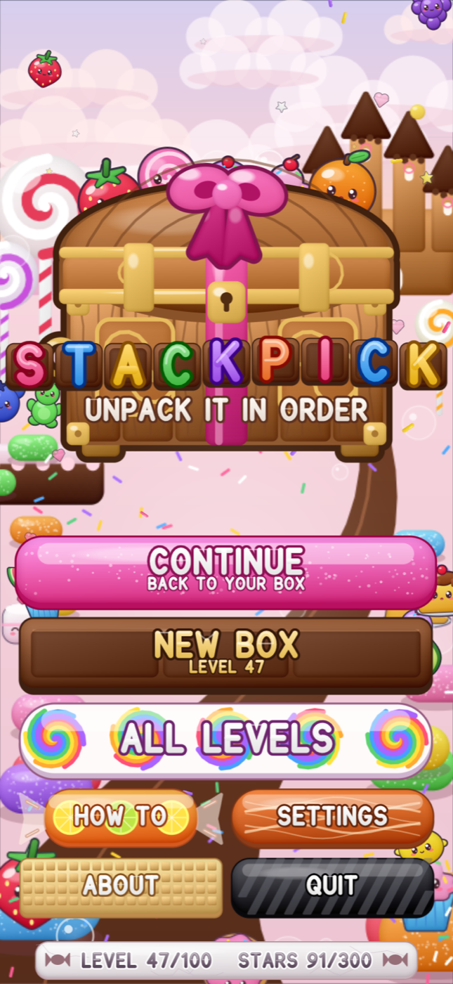 The main menu