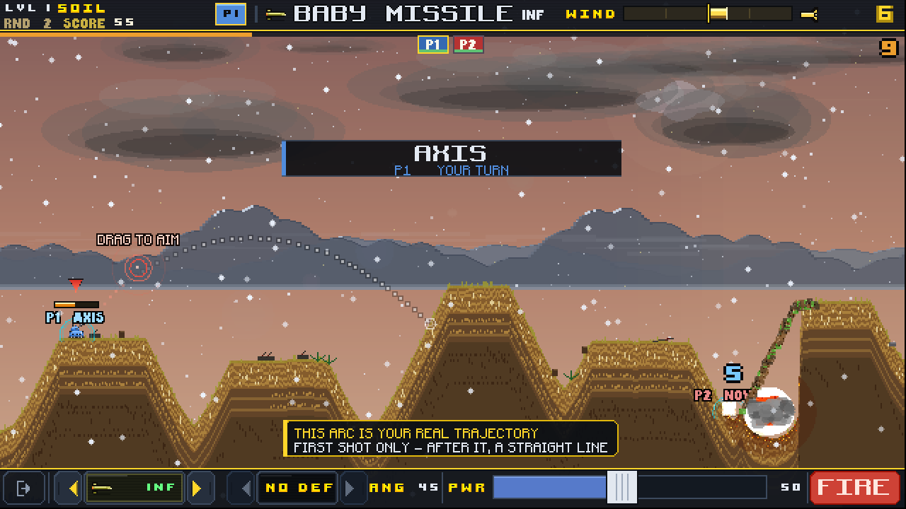 Combat HUD — Turn banner, draining turn clock and floating damage for every hit