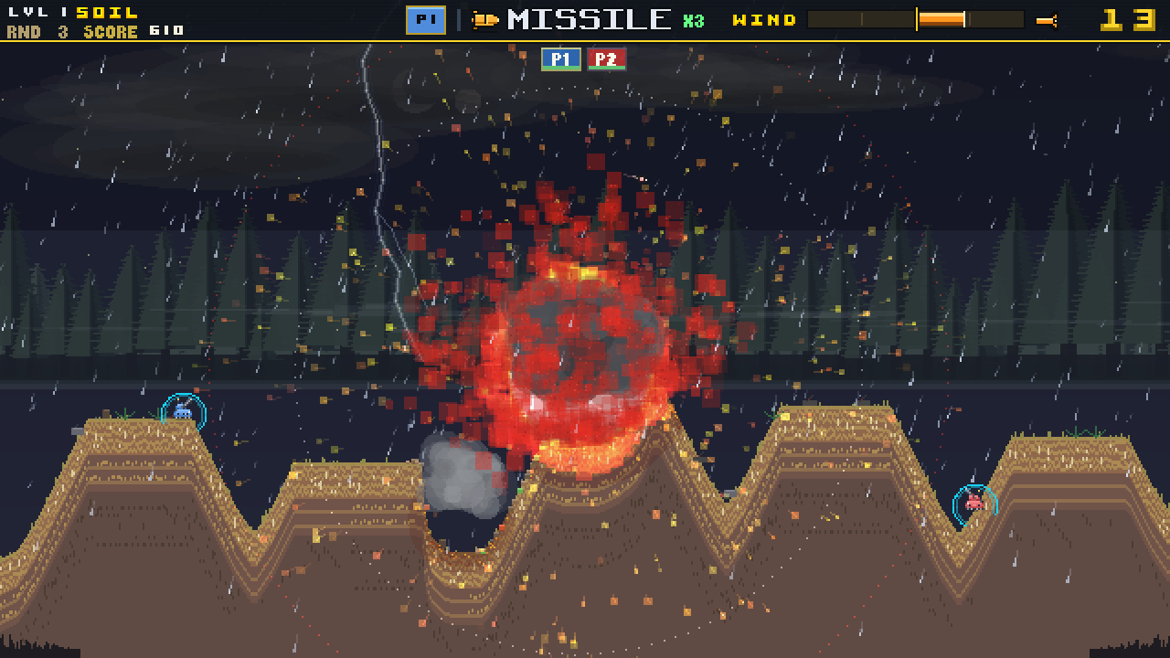 TerraShell Fracture — Thunderstorm battlefield